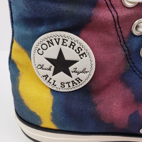 Converse CTAS HI Womens Sz 9.5 Mens Sz 7.5 Blue Purple Sneaker Shoes A02082F - Picture 9 of 13